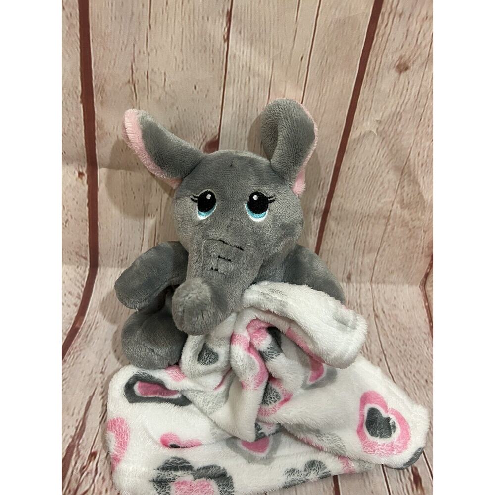 Little Beginnings Security Blanket Lovey 12” Elephant Plush Heart Boy Girl Baby